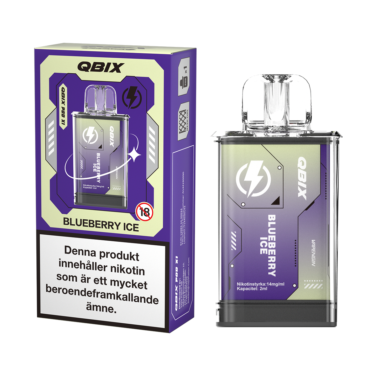 QBIX Pod Blueberry Ice